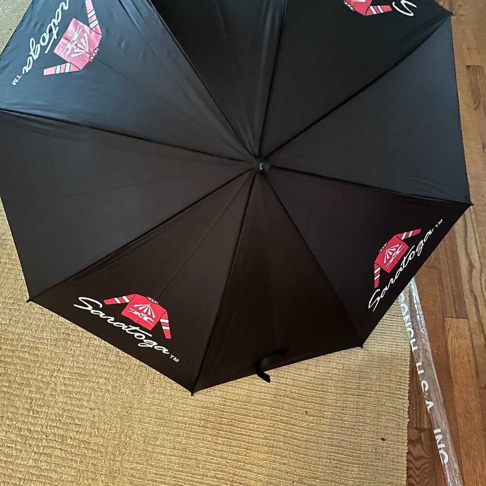 Large Vintage New Saratoga Race Track Umbrella